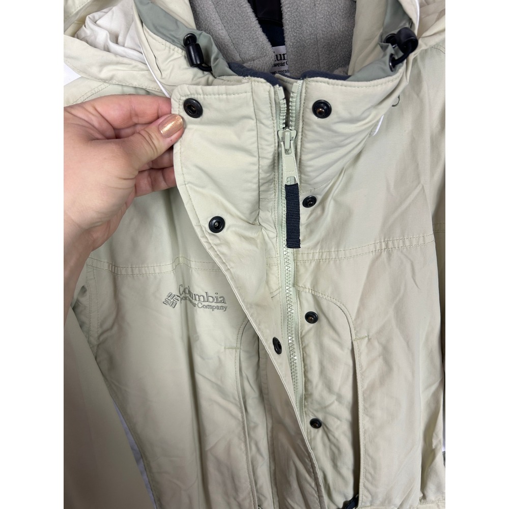Vintage Columbia Interchange 3-in-1 Winter Jacket Sage Green Hooded Small - Picture 4 of 15